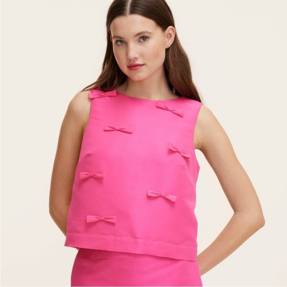 Kate Spade x Target hot pink shell with bows, sleeveless NWT size medium